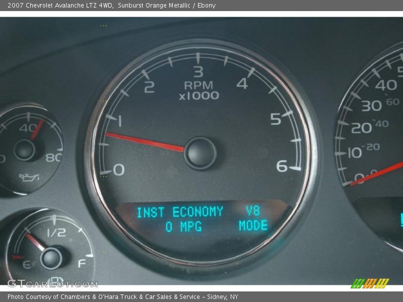 Sunburst Orange Metallic / Ebony 2007 Chevrolet Avalanche LTZ 4WD