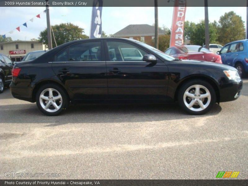 Ebony Black / Gray 2009 Hyundai Sonata SE