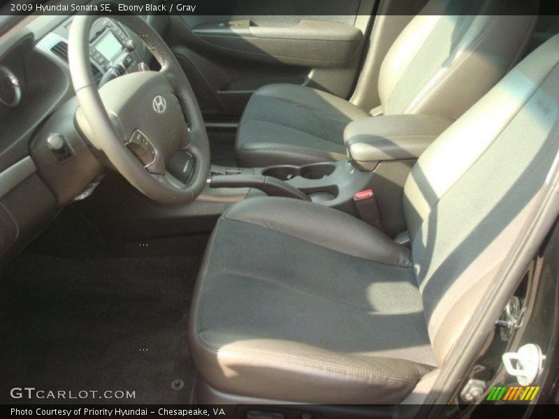 Ebony Black / Gray 2009 Hyundai Sonata SE