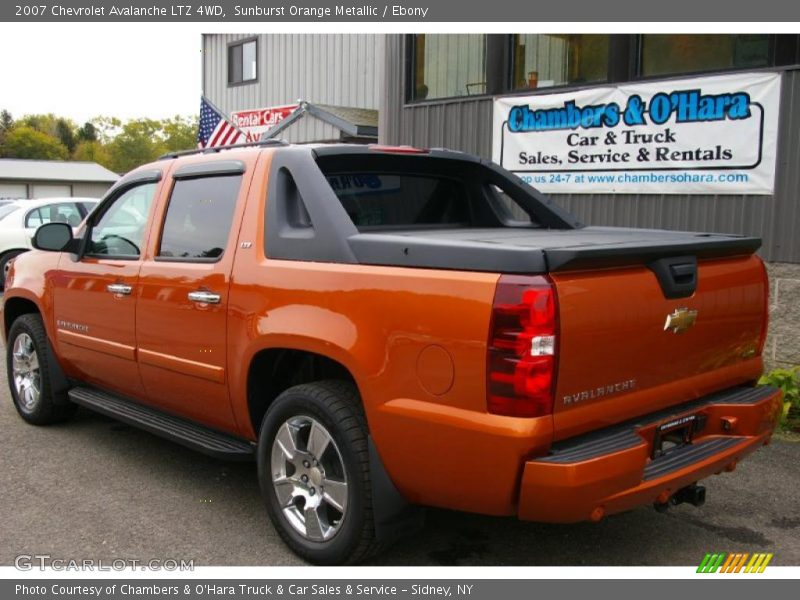 Sunburst Orange Metallic / Ebony 2007 Chevrolet Avalanche LTZ 4WD