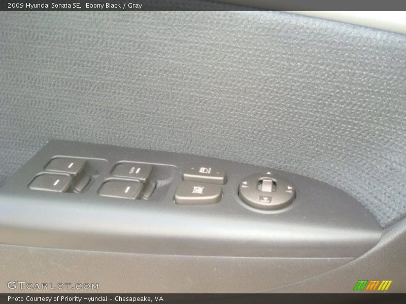 Ebony Black / Gray 2009 Hyundai Sonata SE