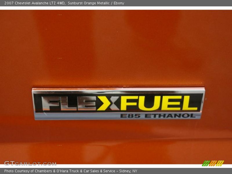 Sunburst Orange Metallic / Ebony 2007 Chevrolet Avalanche LTZ 4WD