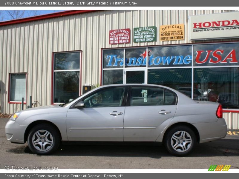 Dark Gray Metallic / Titanium Gray 2008 Chevrolet Malibu Classic LS Sedan