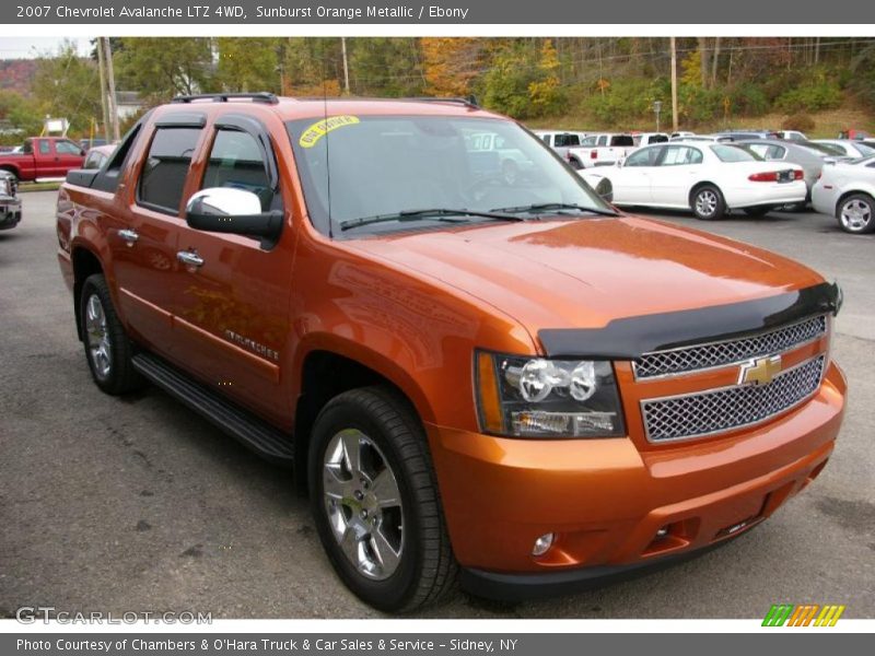 Sunburst Orange Metallic / Ebony 2007 Chevrolet Avalanche LTZ 4WD