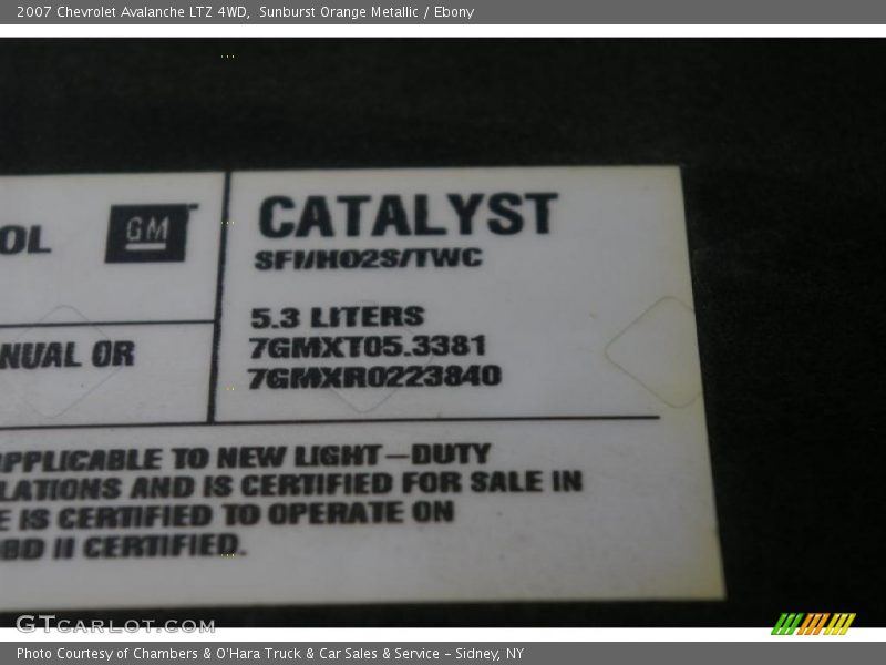 Sunburst Orange Metallic / Ebony 2007 Chevrolet Avalanche LTZ 4WD