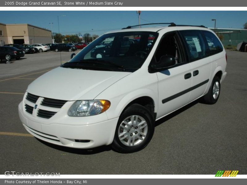 Stone White / Medium Slate Gray 2005 Dodge Grand Caravan SE