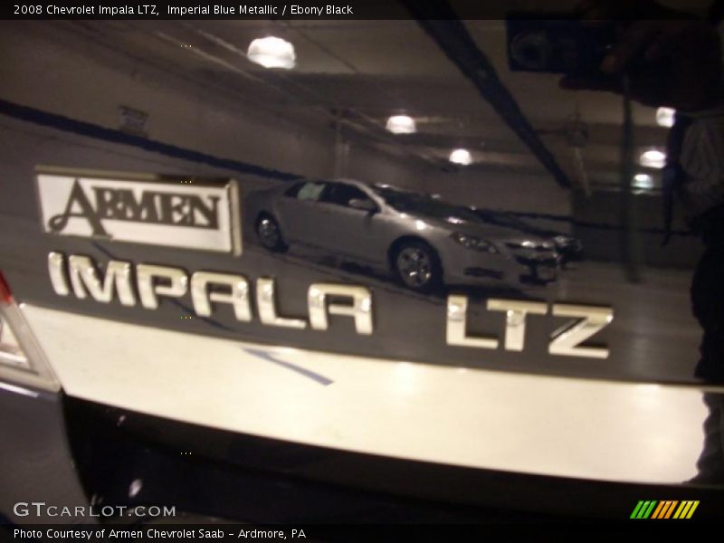 Imperial Blue Metallic / Ebony Black 2008 Chevrolet Impala LTZ