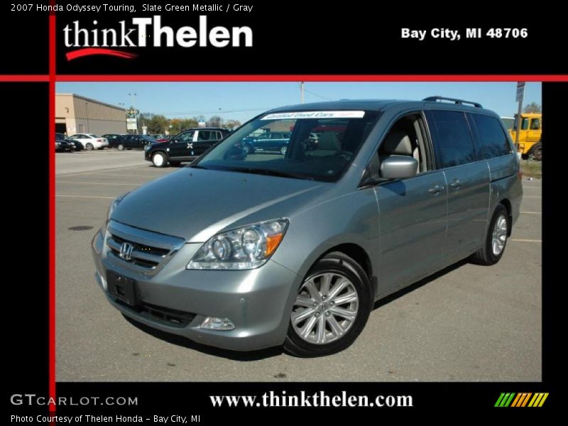 Slate Green Metallic / Gray 2007 Honda Odyssey Touring