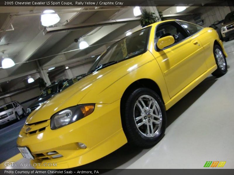 Rally Yellow / Graphite Gray 2005 Chevrolet Cavalier LS Sport Coupe