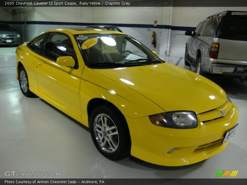 Rally Yellow / Graphite Gray 2005 Chevrolet Cavalier LS Sport Coupe