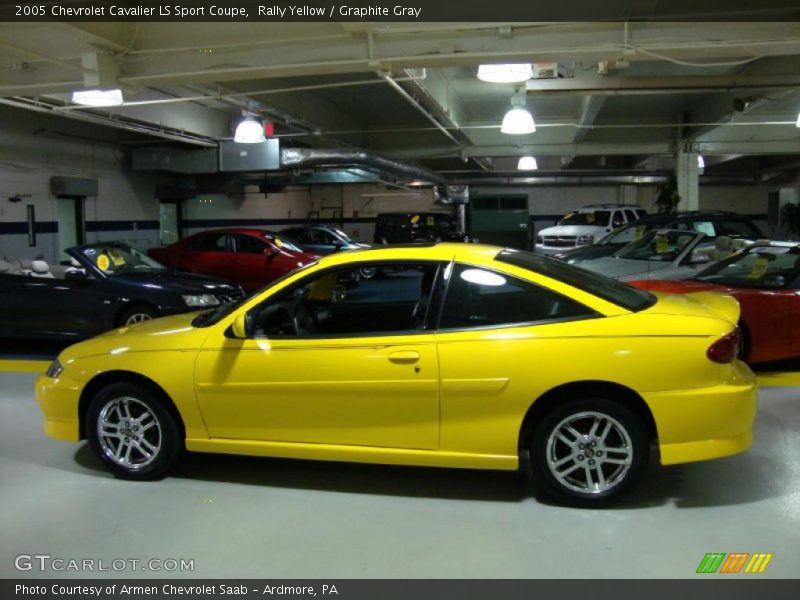 Rally Yellow / Graphite Gray 2005 Chevrolet Cavalier LS Sport Coupe