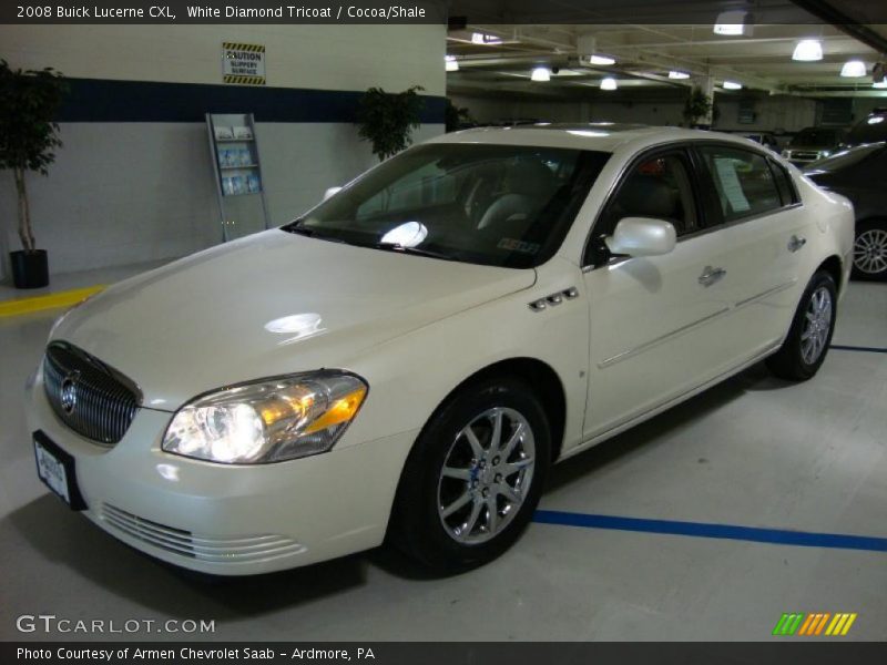 White Diamond Tricoat / Cocoa/Shale 2008 Buick Lucerne CXL