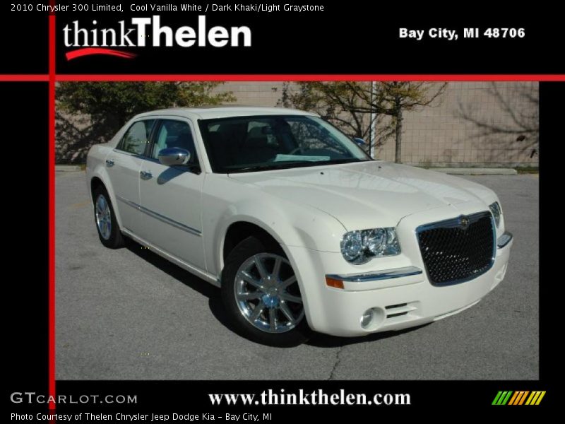 Cool Vanilla White / Dark Khaki/Light Graystone 2010 Chrysler 300 Limited