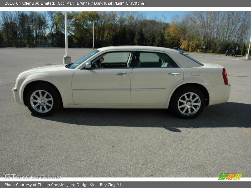 Cool Vanilla White / Dark Khaki/Light Graystone 2010 Chrysler 300 Limited