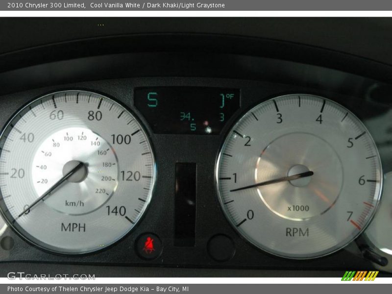 Cool Vanilla White / Dark Khaki/Light Graystone 2010 Chrysler 300 Limited