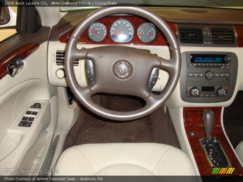 White Diamond Tricoat / Cocoa/Shale 2008 Buick Lucerne CXL