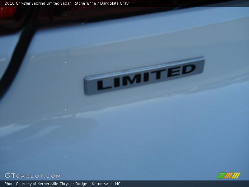 Stone White / Dark Slate Gray 2010 Chrysler Sebring Limited Sedan