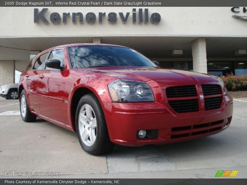 Inferno Red Crystal Pearl / Dark Slate Gray/Light Graystone 2005 Dodge Magnum SXT