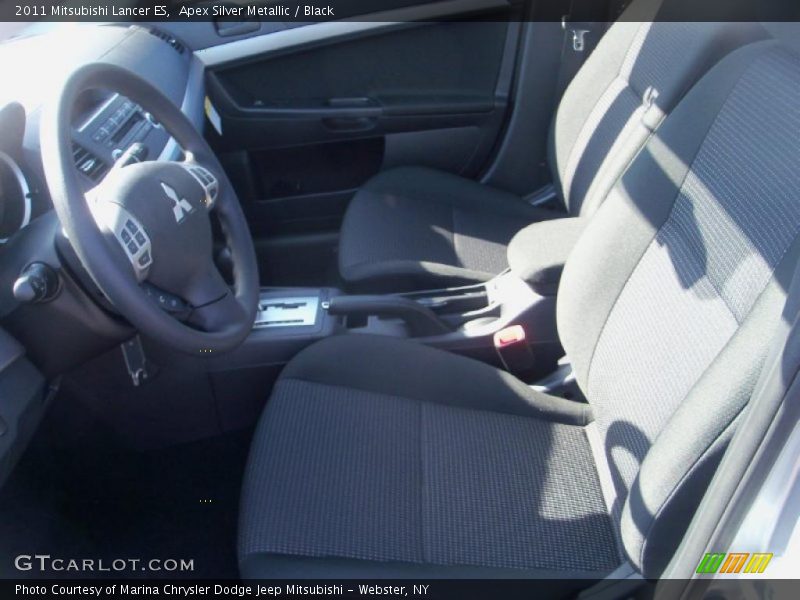 Apex Silver Metallic / Black 2011 Mitsubishi Lancer ES