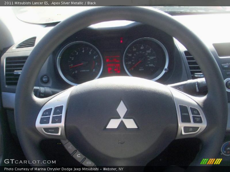 Apex Silver Metallic / Black 2011 Mitsubishi Lancer ES