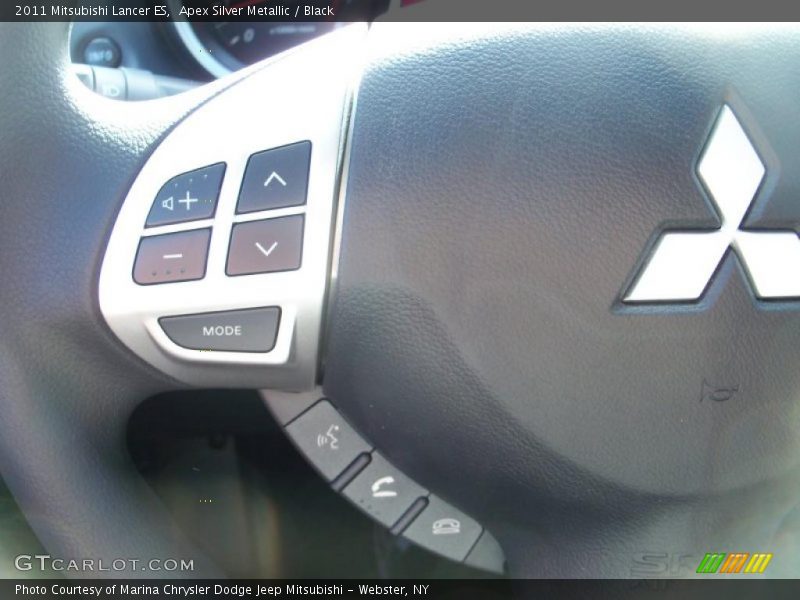 Apex Silver Metallic / Black 2011 Mitsubishi Lancer ES