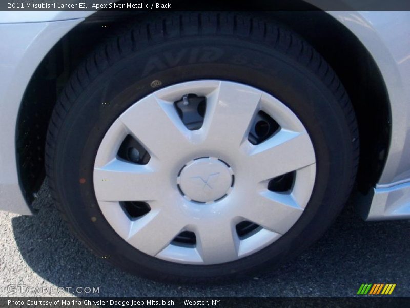 Apex Silver Metallic / Black 2011 Mitsubishi Lancer ES