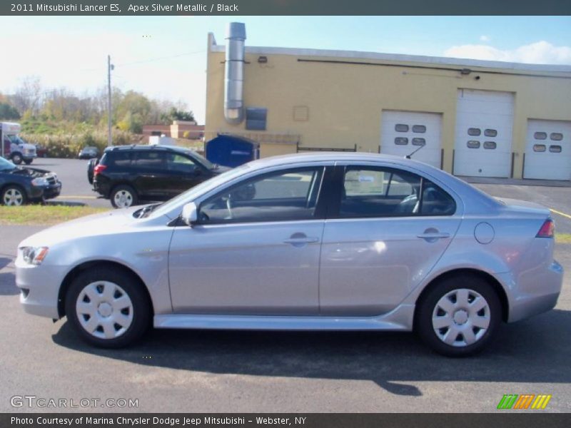 Apex Silver Metallic / Black 2011 Mitsubishi Lancer ES
