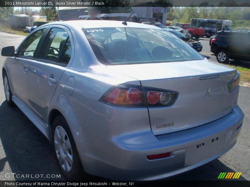 Apex Silver Metallic / Black 2011 Mitsubishi Lancer ES