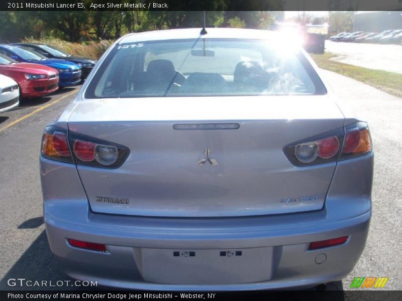 Apex Silver Metallic / Black 2011 Mitsubishi Lancer ES