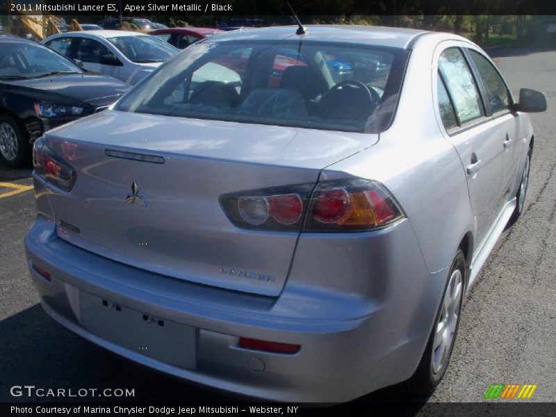 Apex Silver Metallic / Black 2011 Mitsubishi Lancer ES