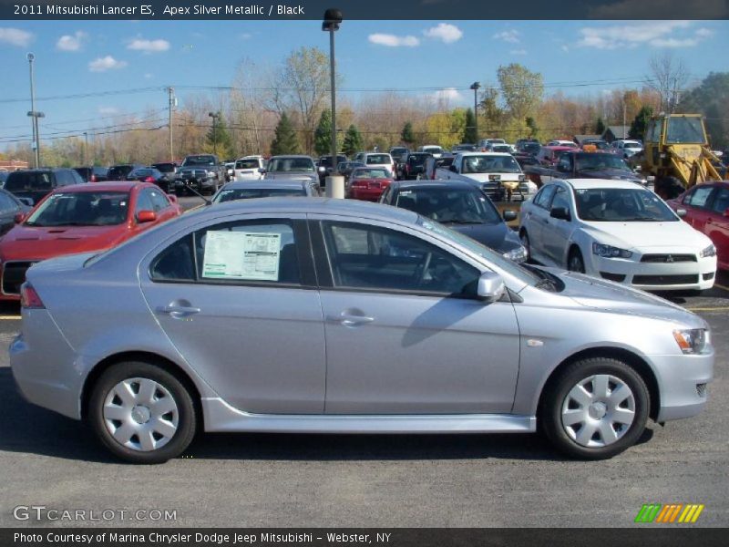 Apex Silver Metallic / Black 2011 Mitsubishi Lancer ES