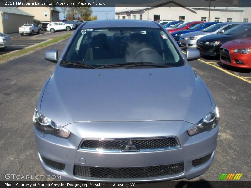 Apex Silver Metallic / Black 2011 Mitsubishi Lancer ES