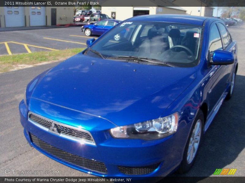 Octane Blue Pearl / Black 2011 Mitsubishi Lancer ES