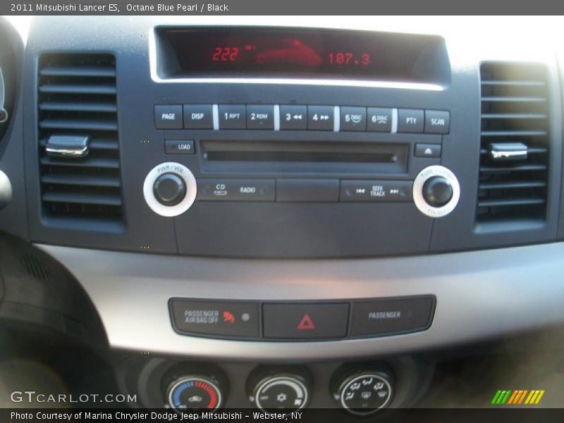 Octane Blue Pearl / Black 2011 Mitsubishi Lancer ES