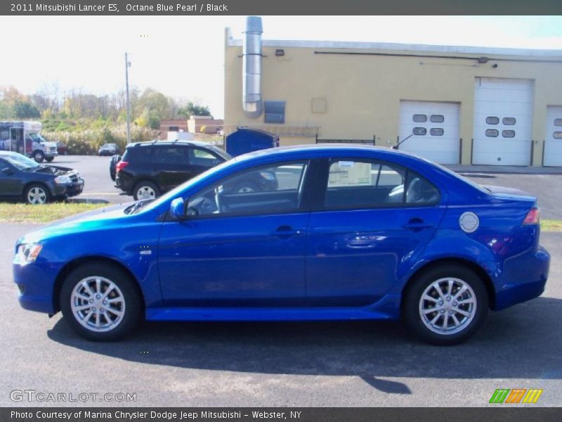 Octane Blue Pearl / Black 2011 Mitsubishi Lancer ES