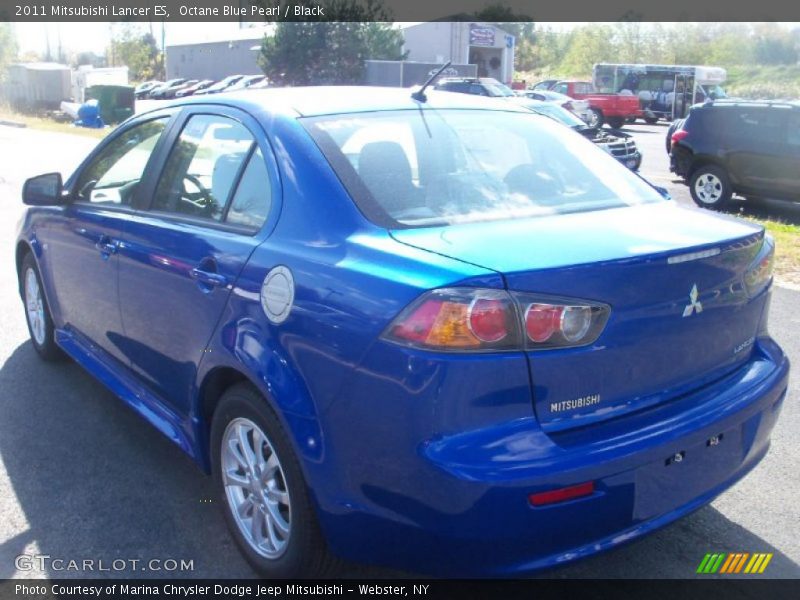 Octane Blue Pearl / Black 2011 Mitsubishi Lancer ES