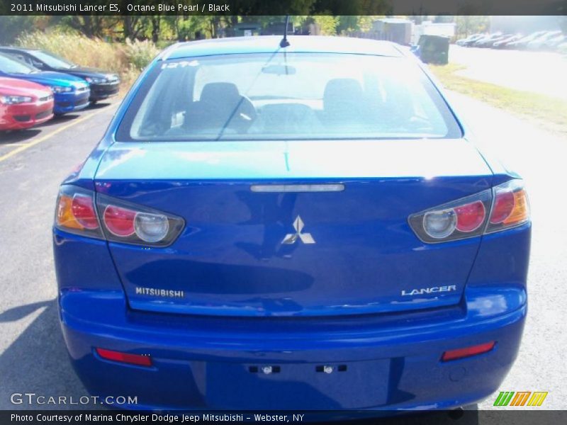 Octane Blue Pearl / Black 2011 Mitsubishi Lancer ES
