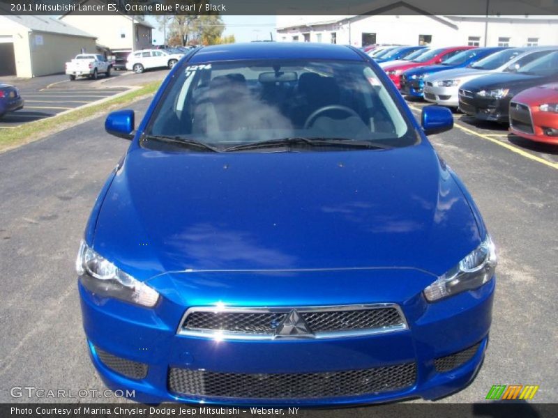 Octane Blue Pearl / Black 2011 Mitsubishi Lancer ES