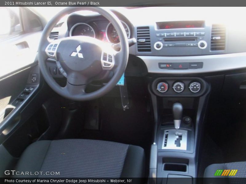 Octane Blue Pearl / Black 2011 Mitsubishi Lancer ES