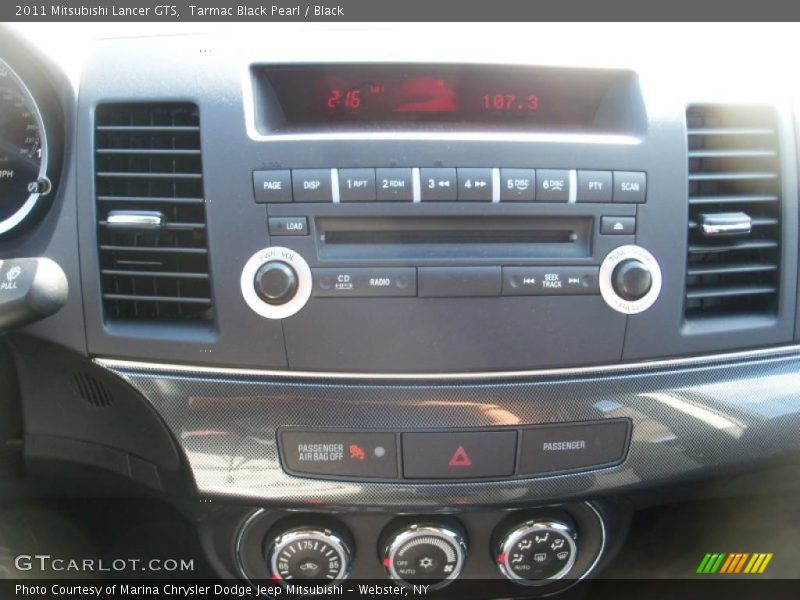 Tarmac Black Pearl / Black 2011 Mitsubishi Lancer GTS