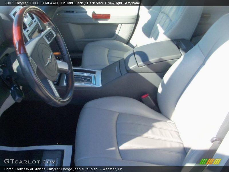 Brilliant Black / Dark Slate Gray/Light Graystone 2007 Chrysler 300 C HEMI AWD