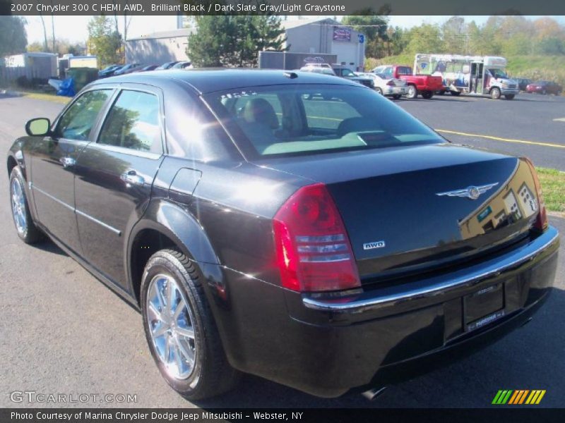 Brilliant Black / Dark Slate Gray/Light Graystone 2007 Chrysler 300 C HEMI AWD