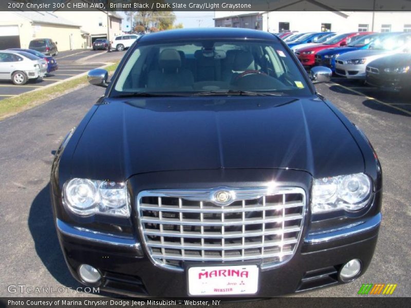Brilliant Black / Dark Slate Gray/Light Graystone 2007 Chrysler 300 C HEMI AWD