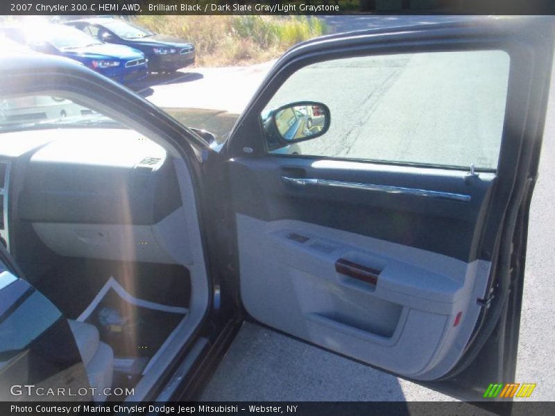Brilliant Black / Dark Slate Gray/Light Graystone 2007 Chrysler 300 C HEMI AWD