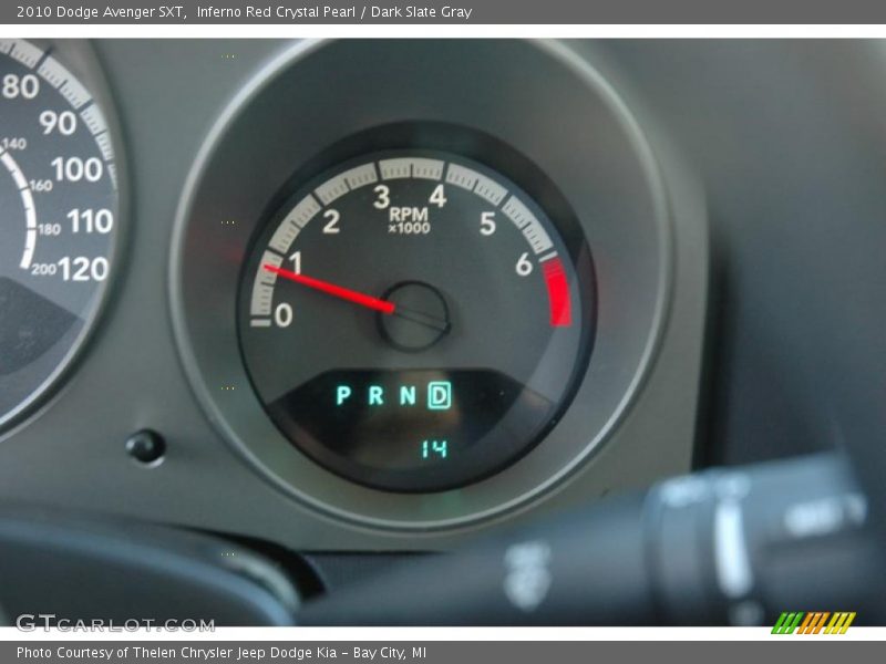 Inferno Red Crystal Pearl / Dark Slate Gray 2010 Dodge Avenger SXT