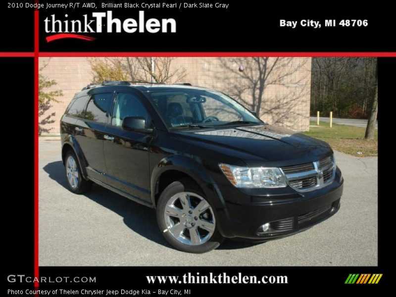 Brilliant Black Crystal Pearl / Dark Slate Gray 2010 Dodge Journey R/T AWD