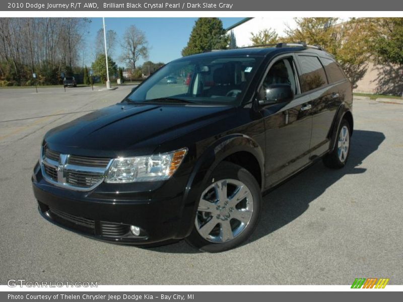 Brilliant Black Crystal Pearl / Dark Slate Gray 2010 Dodge Journey R/T AWD