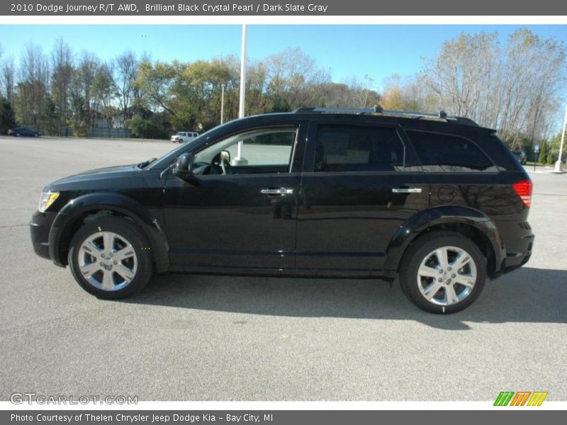 Brilliant Black Crystal Pearl / Dark Slate Gray 2010 Dodge Journey R/T AWD