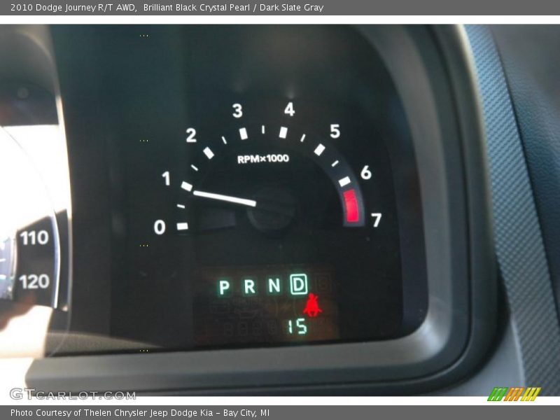 Brilliant Black Crystal Pearl / Dark Slate Gray 2010 Dodge Journey R/T AWD