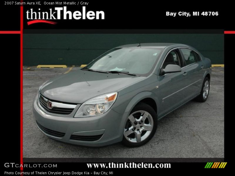 Ocean Mist Metallic / Gray 2007 Saturn Aura XE